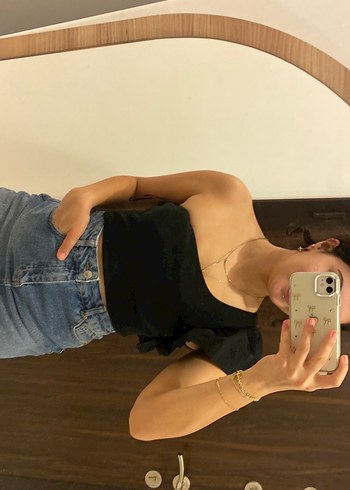 Siyah bluz crop - Görsel 4