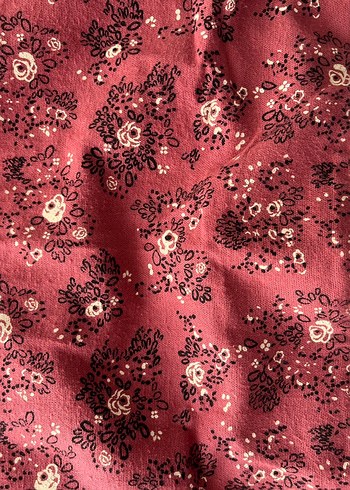 Bordo Desenli Mini Etek - Görsel 4