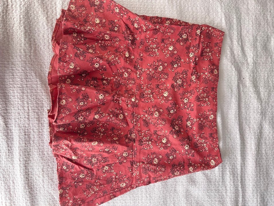 Bordo Desenli Mini Etek - Görsel 2