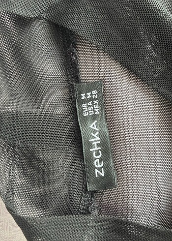 Zara Uzun Kollu Siyah Tül Bluz