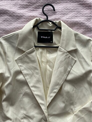 l Beden Deri blazer ceket