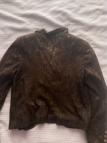 Zara vintage kahverengi vatkalı blazer ceket