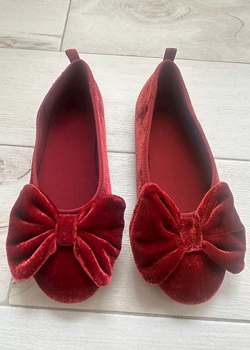 Zara Kız Çocuk Kırmızı Süet Fiyonklu Babet - Görsel 3