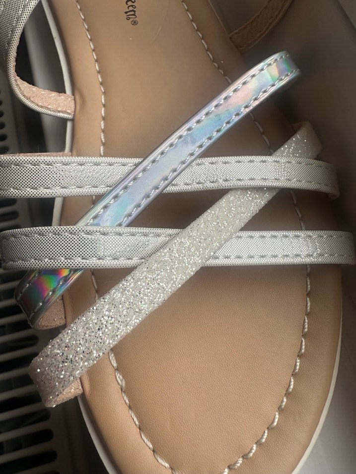 Kızlar için Beyaz Bağcıklı Bohem Sandalet - Görsel 3