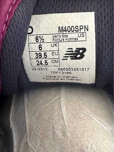 39,5 Beden mor Renk New Balance
