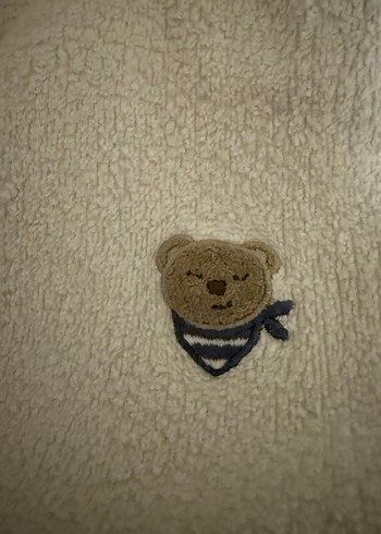 Kapüşonlu Beyaz Chakra Çocuk Bornozu - Görsel 6