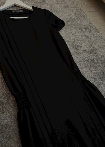 Pilili Siyah Kadın Elbise - Görsel 4