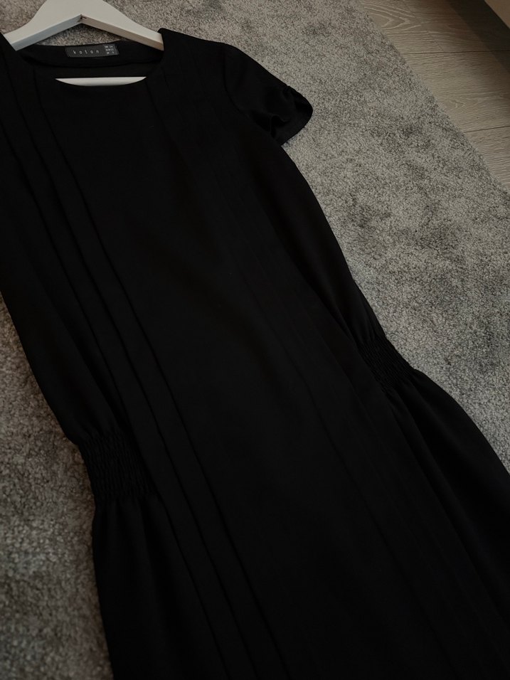 Pilili Siyah Kadın Elbise - Görsel 4