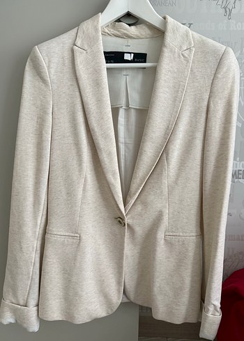 Zara Ekru Tek Dugmeli Blazer Ceket
