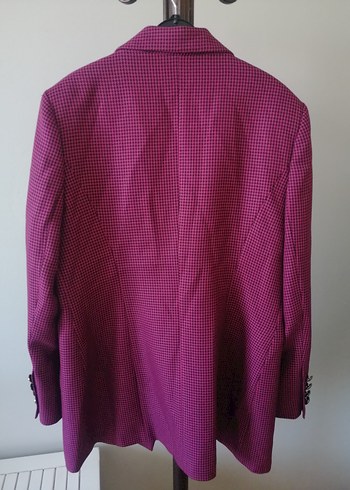 Fuşya Kadın Uzun Kesim Düğmeli Blazer - Görsel 2