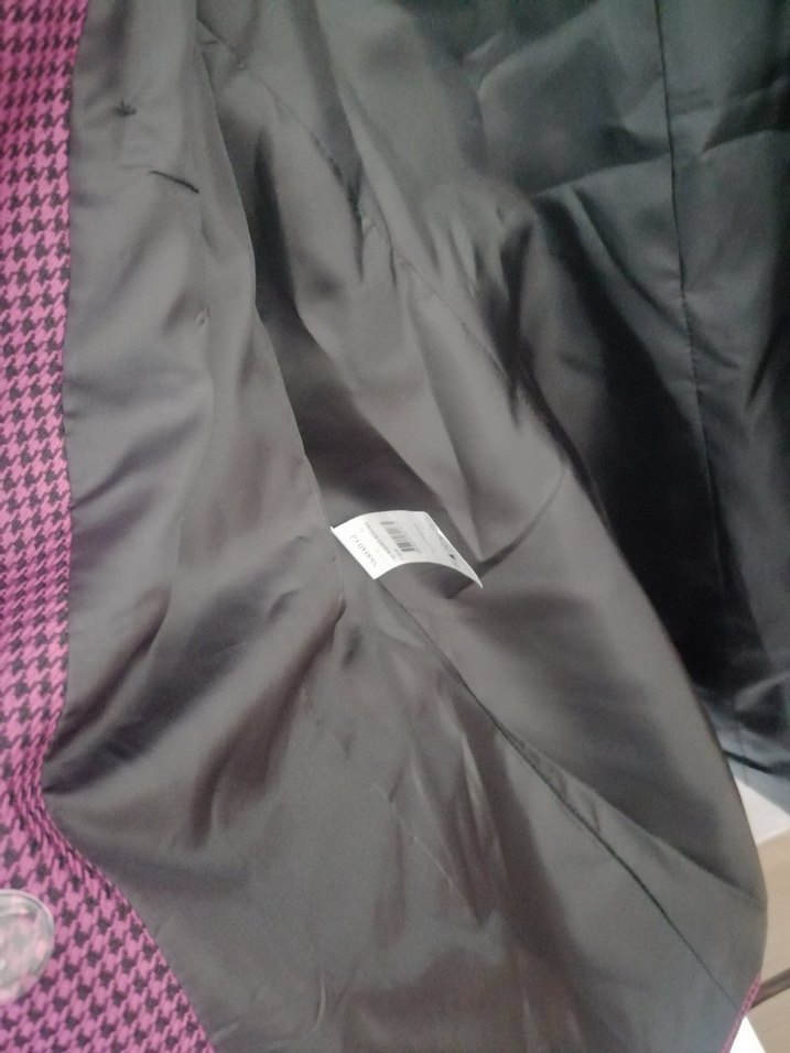 Fuşya Kadın Uzun Kesim Düğmeli Blazer - Görsel 5