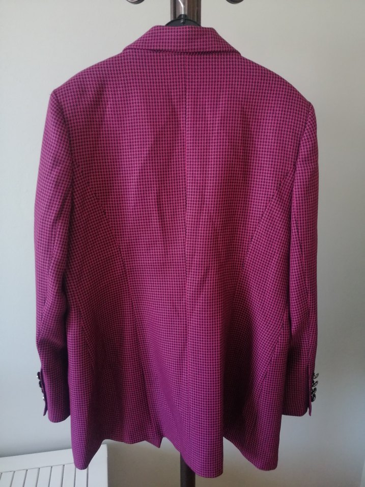 Fuşya Kadın Uzun Kesim Düğmeli Blazer - Görsel 2