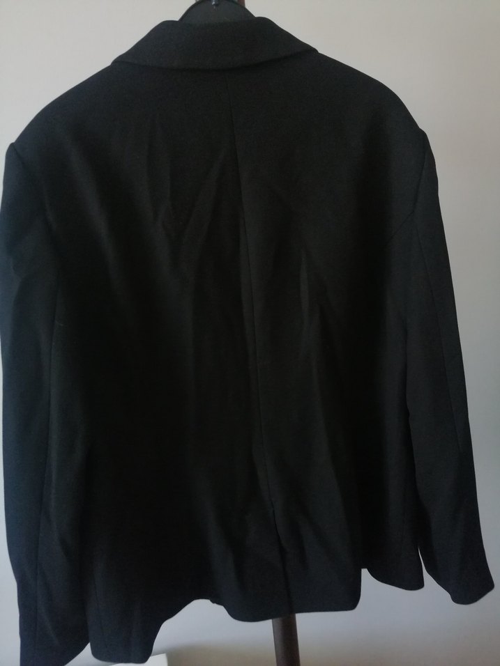 Kadın Siyah Midi Boy Düğmeli Blazer Ceket - Görsel 4