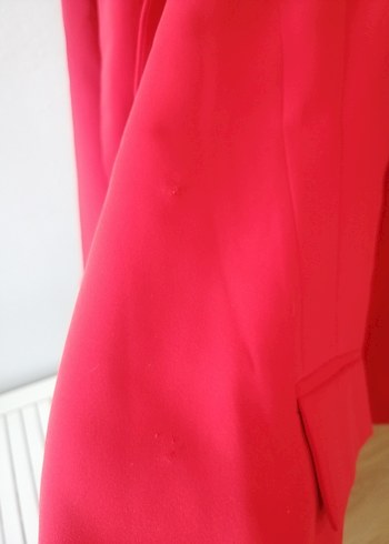 Kırmızı Uzun Kesim Kadın Blazer Ceket - Görsel 4