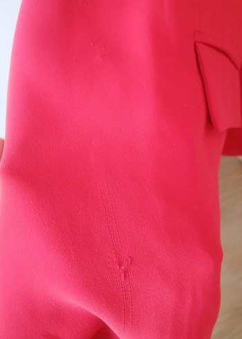 Kırmızı Uzun Kesim Kadın Blazer Ceket - Görsel 6