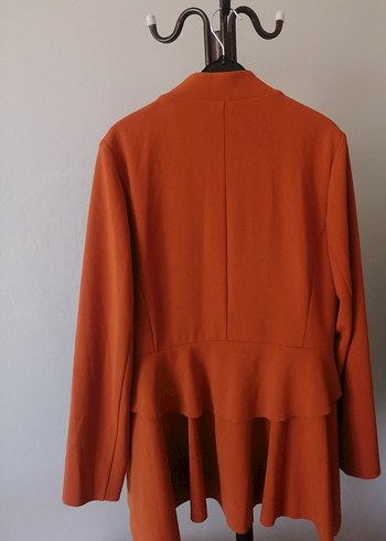 Kadın orange Düğmeli Blazer Ceket - Görsel 2