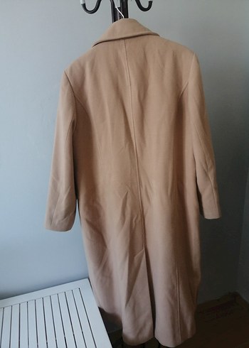 Bej Uzun Kadın Ofis Kabanı - Görsel 2