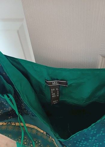 Yeşil Bohem V Yaka Midi Elbise - Görsel 7