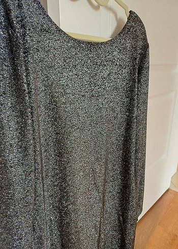 H&M Gri Uzun Kollu Salaş Triko Elbise