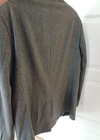 Düğmeli Gri Erkek Takım Elbise Ceketi - Görsel 7