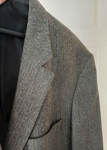 Düğmeli Gri Erkek Takım Elbise Ceketi - Görsel 8