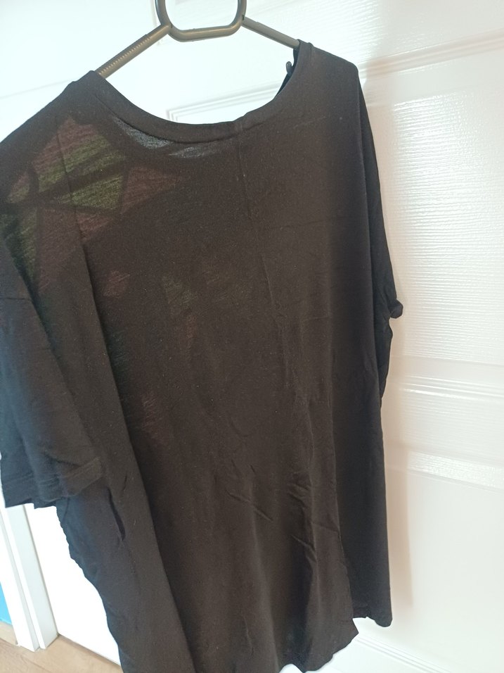 Desenli Bohem Tişört, Kısa Kollu - Görsel 5