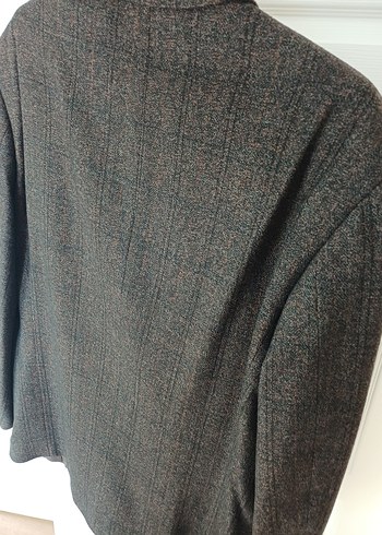 Düğmeli, Uzun Kollu Kahverengi Erkek Ceket - Görsel 6