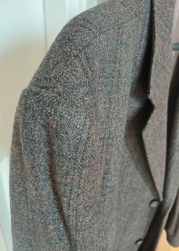 Düğmeli, Uzun Kollu Kahverengi Erkek Ceket - Görsel 5