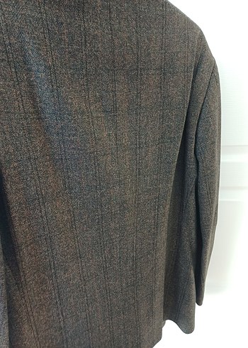 Düğmeli, Uzun Kollu Kahverengi Erkek Ceket - Görsel 7