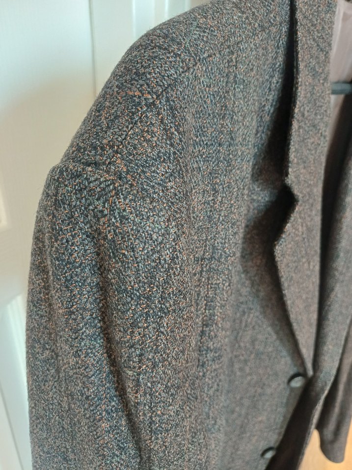 Düğmeli, Uzun Kollu Kahverengi Erkek Ceket - Görsel 5