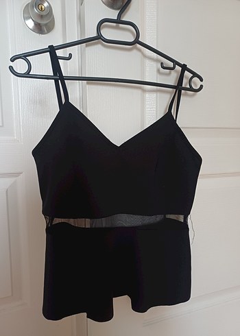 Siyah V Yakalı Strappy Mini Büstiyer - Görsel 3