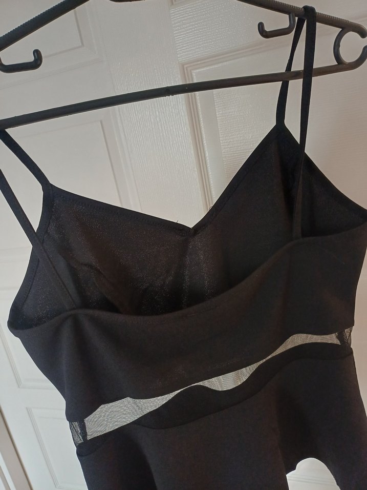 Siyah V Yakalı Strappy Mini Büstiyer - Görsel 5