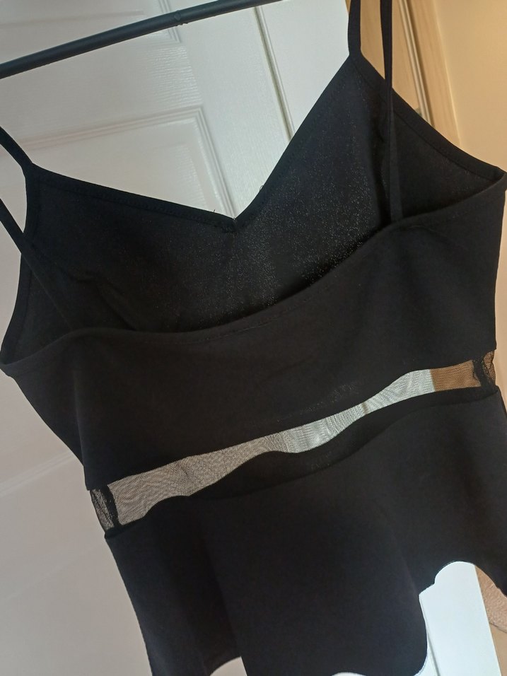 Siyah V Yakalı Strappy Mini Büstiyer - Görsel 4