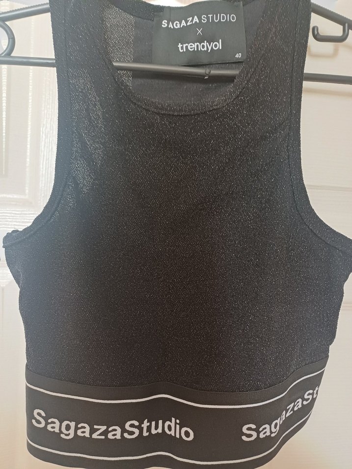 Siyah Kadın Kısa Atlet Velcro Detaylı - Görsel 4