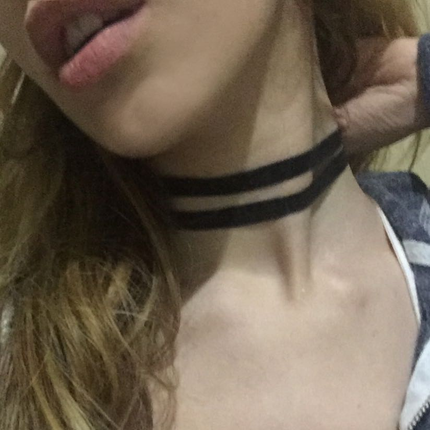 universal Beden çift çizgili choker