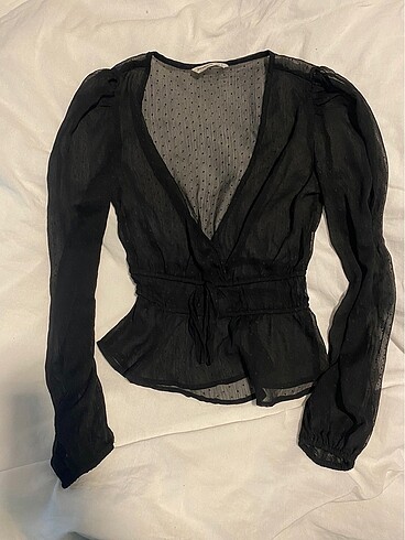 stradivarius transparan bluz