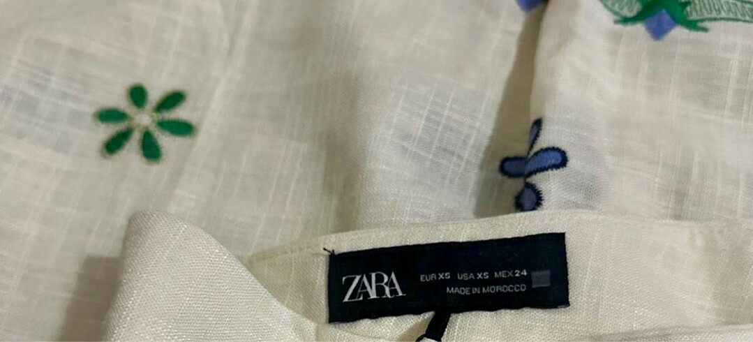 xs Beden Zara Keten işlemeli pantolon