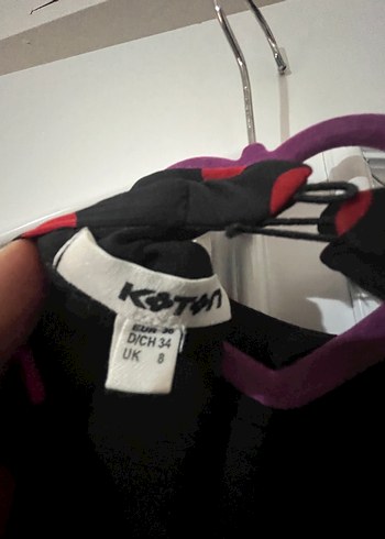 Kırmızı Puantiyeli şifon Elbise - Görsel 5