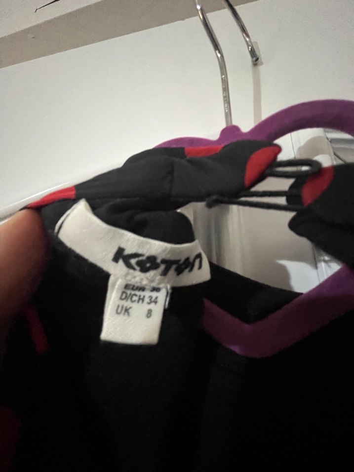 Kırmızı Puantiyeli şifon Elbise - Görsel 5