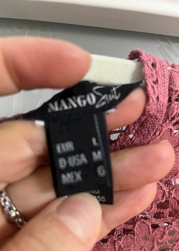Mango Dantelli Kolsuz Kadın Bluz - Görsel 3
