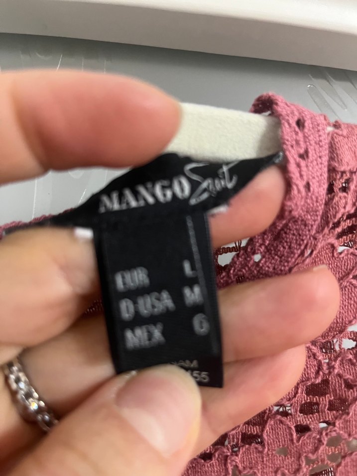 Mango Dantelli Kolsuz Kadın Bluz - Görsel 3