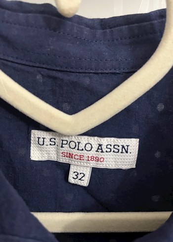 US POLO Lacivert Düğmeli midi elbise - Görsel 2