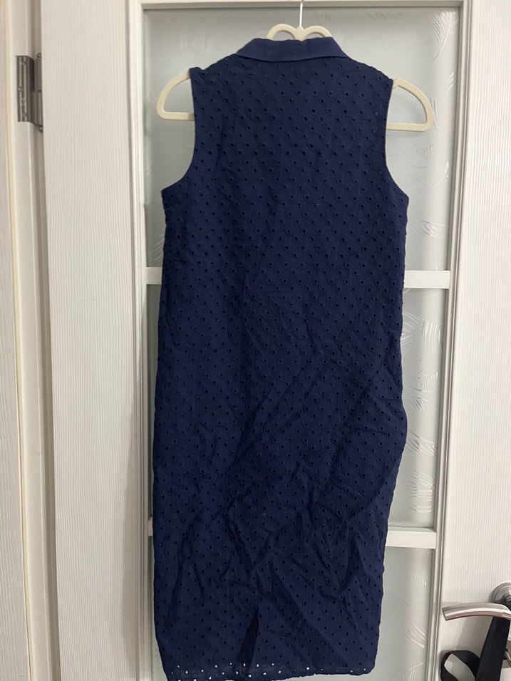 US POLO Lacivert Düğmeli midi elbise - Görsel 3