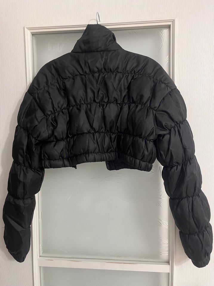 Siyah kısa mont - Görsel 2