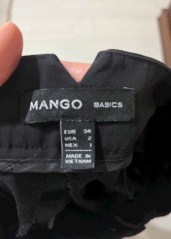 Mango Siyah Kadın Kumaş Pantolon - Görsel 3