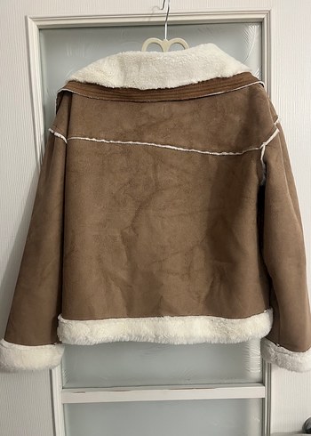 Kürklü Kahverengi Süet Kadın Ceket - Görsel 3