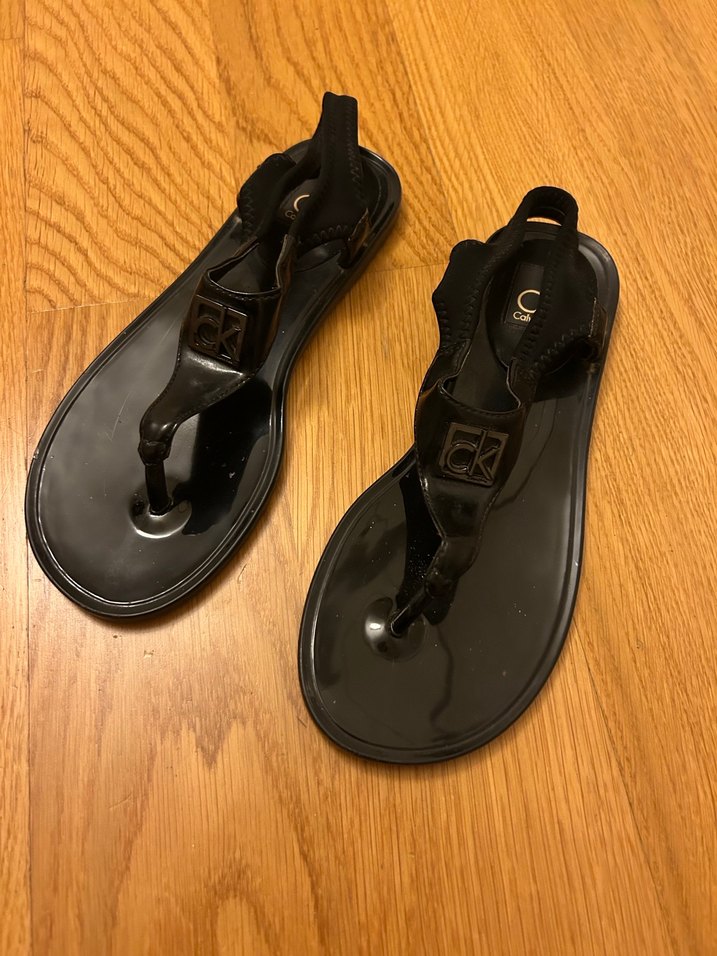 Calvin Klein siyah sandalet - Görsel 5