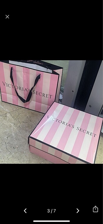 Beden Victoria?s Secret hediye kutusu ve poşeti