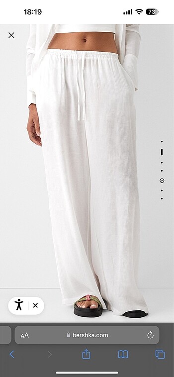 Bershka keten pantolon ve gömlek