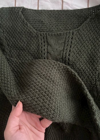 Yeşil Triko Kadın Kazak - Görsel 4